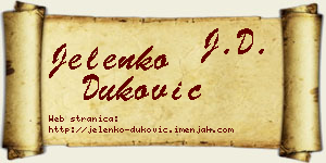 Jelenko Duković vizit kartica